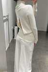 SWAYING/KNIT hollow back turtleneck pullover SW23AW1T19 white